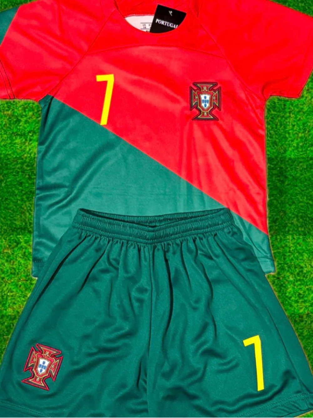 Portugal Red & Green Kids Soccer Jersey - Unbranded